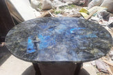 Labradorite Oval Table Top, Stone Coffee Table, Stone Dining Table, Dining Room Furniture, Decorative Table, Kitchen Counter top, Home Decor Unique Handicrafts IND