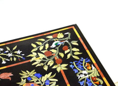 Buy Marble Inlay Coffee /Dining Table top , Multi color Semiprecious stones Inlaid , Pietra dura Art Unique Handicrafts IND