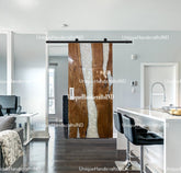 Sliding Barn Door, Living Room Barn Door ,Shower Door, Single Sliding Door, Farmhouse Style Door Unique Handicrafts IND