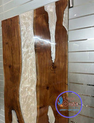 Barn Door ,Wall-Mounted Sliding Barn Door ,Epoxy Barn Door ,Live Edge Resin Door, Handmade Epoxy Resin River Door, Custom Made Hanging Door Unique Handicrafts IND
