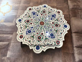 Marble Coffee Table Top Lapis Fine Floral Semi Precious Stones Inlay Marquetry Art Handmade Home Decor Furniture Unique Handicrafts IND
