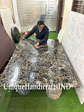Black Agate Stone Countertop /Slab ,Agate Natural Stones Dining /Coffee Table Top Home Kitchen & Bathroom Countertops Slab Unique Handicrafts IND