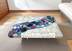Coffee Table top ,Mix Agate stone table top,Semi Precious Gemstone Table top ,Handmade Living room Furniture For Home Decor Unique Handicrafts IND