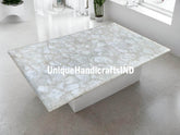 Translucent Kitchen Island, Quartz Kitchen Countertops, Quartz Backlighting, Countertops, Crystal White Agate Stone for Bar Countertop Unique Handicrafts IND