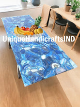 Natural Blue Agate Table Top, Natural Blue Agate Backlit Slab, Blue Agate Center Table, Agate Console Table , Agate Countertop Home Decors Unique Handicrafts IND