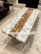 White Agate stone with golden Petrified /Marble Coffee,Dinning Table Top, Counter Top Handmade Interior Furniture Decor Unique Handicrafts IND
