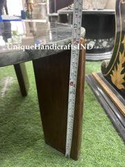 Coffee Table Labradorite Gems stone/Bed side Table, Dining Table, for Home and Office,Labradorite Round Coffee Table with legs 16" inch tall Unique Handicrafts IND