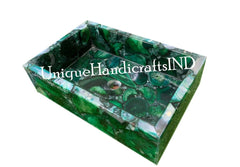 Bathroom & Kitchen Sink/ Wash Basin Handicraft Semiprecious Stones Green Natural Agate Handmade Art Bathroom Decor Interior Unique Handicrafts IND