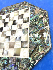 Christmas Gifts Marble Chess Board / Marble Chess Board Table Handmade Gemstones Inlay / Collectible Marble Chess Set Table Handmade gifts Unique Handicrafts IND