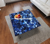 Natural Blue Agate Table Top for Coffee Table, Side table, Blue Agate Bed Side Table, Agate End Table, Blue Agate Table Handmade Furniture Unique Handicrafts IND