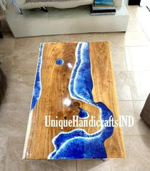 Mid Century Table, Decorative Table, Kitchen Table With Ocean Blue Arts Handmade Furniture gift For Him Unique Handicrafts IND