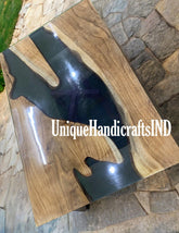 Resin Wooden Table,Customize Black Epoxy Resin Table, Handmade Live Edge River Epoxy Table, Dining Room Epoxy Table, Resin Epoxy Home Decor Unique Handicrafts IND