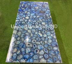 Blue Stone Table Top, kitchen slab, Blue Agate coffee/kitchen/living room table, home decor furniture Unique Handicrafts IND