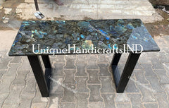 Labradorite Console Table Top Statement Piece for Your Home & Office, Labradorite Table,Home Decor,Furniture,Gemstone Stone Top Unique Handicrafts IND
