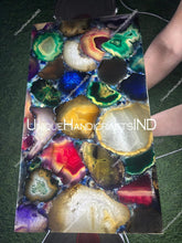 Stone Coffee Table With Multi Color Agate Stone / Kitchen Countertop Slab For Home Decor Modern Furniture Unique Handicrafts IND