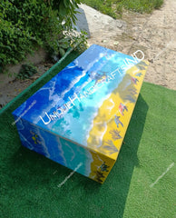 Ocean Coffee Table, Dining Epoxy Table, Ocean Wave Epoxy Table, Live Edge Epoxy Ocean Table, 100% Handmade Table, Epoxy Resin Table Unique Handicrafts IND