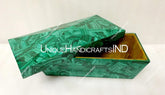 Malachite Jewelry Box / Ring Storage & Organization Marble Malachite Gemstone Box / Personalized Wedding Gifts For Loves Ones Unique Handicrafts IND