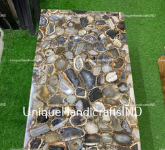 Coffee Table, Wild Geode Agate Coffee Table, Center Table, Handmade Furniture, Gemstone Table, Stone Kitchen Countertop Home Decor Unique Handicrafts IND
