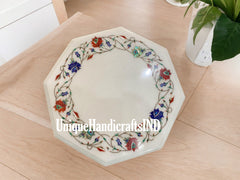 Marble coffee table, Marble table top, Pietra Dura Lapis Semi Precious floral Art decorative Table Top, home decor Furniture For Gift Him Unique Handicrafts IND