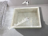 Farmhouse Sink with Quartz Crystal Stone Arts Mid-Century Modern Vanity Countertop Decor Unique Handicrafts IND