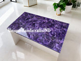 Purple Amethyst Stone Table Top, Kitchen Island, Counter Top Slabs, Indoor Outdoor Decor Mystical Stone Unique Handicrafts IND