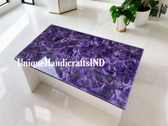 Purple Amethyst Stone Table Top, Kitchen Island, Counter Top Slabs, Indoor Outdoor Decor Mystical Stone Unique Handicrafts IND