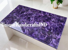 Purple Amethyst Stone Table Top, Kitchen Island, Counter Top Slabs, Indoor Outdoor Decor Mystical Stone Unique Handicrafts IND