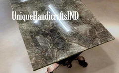 Crystal table With Smoky Quartz Stone Mosaic Art Kitchen ,dining Countertops Island Slab For Home Decor Furniture Unique Handicrafts IND