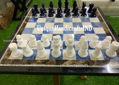 Christmas Gifts Chess Set With Personalized Chessboard Pieces / Chess Game Gift İdea Lapis Arts / Customizations Available Unique Handicrafts IND