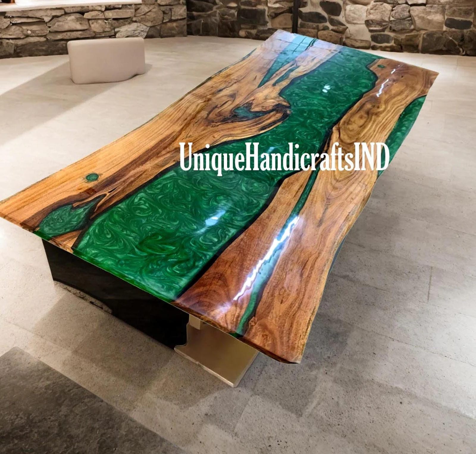 Epoxy Table, dining, sofa, center table top Live Edge Walnut Table ,Custom Order, Epoxy Resin River Table, Natural Wood Epoxy Countertop Unique Handicrafts IND