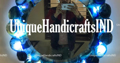 Blue Agate Wall Mirror | Bathroom Mirror | Washbasin Wall Mirror | Blue Wall Mirror | Luxury Mirror Unique Handicrafts IND