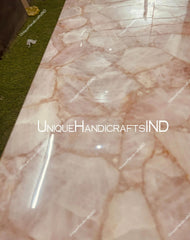 Pink Rose Quartz Countertops, Countertop Organizer, Kitchen Shelf, Kitchen Countertops ,Countertop, Handmade Furniture Decor, Agate Table Unique Handicrafts IND