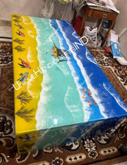 Ocean Coffee Table, Dining Epoxy Table, Ocean Wave Epoxy Table, Live Edge Epoxy Ocean Table, 100% Handmade Table, Epoxy Resin Table Unique Handicrafts IND