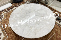 Crystal Coffee Table With White Quartz Stone Customize Handmade Home & Garden Decor Interior Unique Handicrafts IND