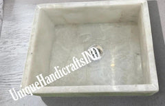 Farmhouse Sink with Quartz Crystal Stone Arts Mid-Century Modern Vanity Countertop Decor Unique Handicrafts IND