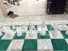 Christmas Gifts Chess set Handmade, Green Malachite Marble chess set, Best Selling Chess set, gifts for him, Best Gifts for every occasion Unique Handicrafts IND
