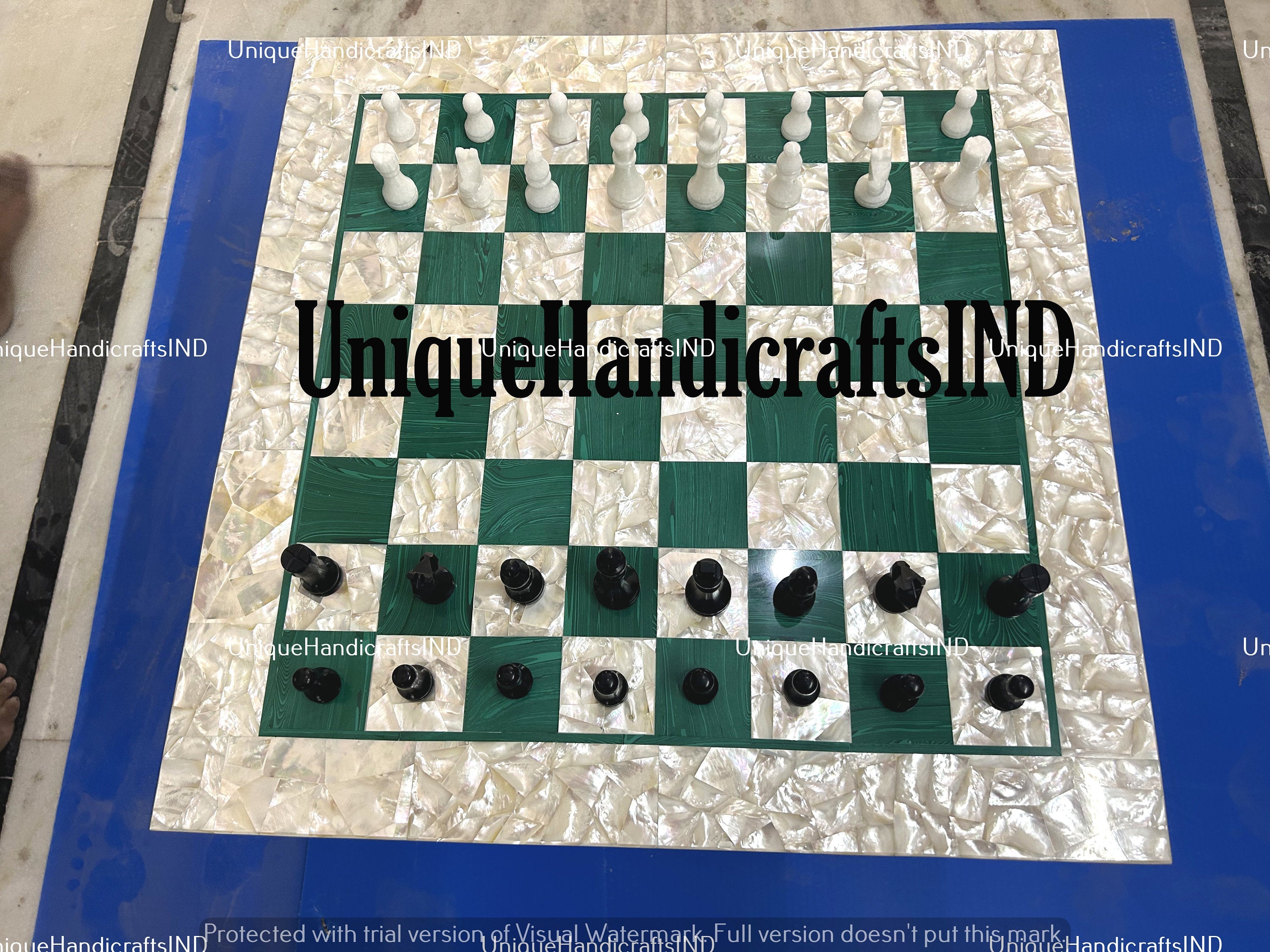 Christmas Gifts Chess set Handmade, Green Malachite Marble chess set, Best Selling Chess set, gifts for him, Best Gifts for every occasion Unique Handicrafts IND