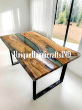 Resin Table With Clear Epoxy / Coffee Table, Wooden Table, Ultra Clear Epoxy Table, River Epoxy Table, Hand made Furniture Unique Handicrafts IND