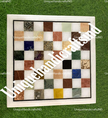Christmas Gifts Personalized Chess Board- Custom Chess Board Game - Christmas Gift for Him - Chess Board with Multi Stone Arts,Birthday Gift Unique Handicrafts IND