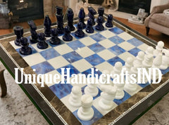 Christmas Gifts Chess Set With Personalized Chessboard Pieces / Chess Game Gift İdea Lapis Arts / Customizations Available Unique Handicrafts IND