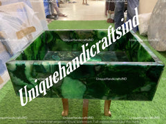 Beautiful Stone Vanity Countertop Sink Marble Green Agate Quartz Wash Basin Round Sink for Kitchen Bathroom Decor Unique Handicrafts IND