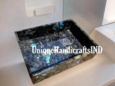 Sink For Bathroom & Kitchen Decor With Labradorite Semi Precious Crystal Stone Arts /Miniature Sink Basin Faucets Bathroom Accessory Unique Handicrafts IND