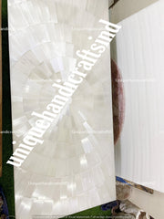 Stunning Selenite Gemstone Dining Table, Console Bar Table, Selenite Crystal Stone Table, Outdoor Table, Modern Arts Table, Hallway Decors Unique Handicrafts IND