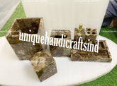 Petrified Wood Stone Bathroom set Stone/ Handmade Bathroom/ Decoration Bathroom/ Luxury bathroom sets/ Bathroom Accessories/ Bathroom decor Unique Handicrafts IND