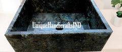 Sink With Labradorite Gemstone Countertop, Bathroom Vanity Tops, Kitchen & bathroom Decor Accessories Unique Handicrafts IND