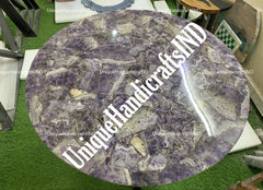 Buy Amethyst Coffee Round Table | Amethyst Living Room Furniture | Round Dining Table | Round Center Table Top Unique Handicrafts IND