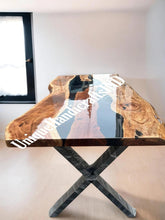 Live Edge Table, Black Epoxy River Table, Epoxy Dining Table , Epoxy Resin Table, Resin River Table, Hardwood Coffee Table, Boho Furniture Unique Handicrafts IND
