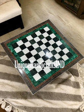 Christmas Gifts Marble Chess Game Board Handmade Malachite Semi Precious Mosaic Arts Collectible Gift Him/ Her Unique Handicrafts IND