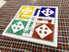 Christmas Gifts Marble Ludo Board Game , Indoor Playing Game Board, Dice and Game Pieces cutout Game Set stone Ludo coins fathers day gift Unique Handicrafts IND