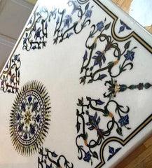 Pietra Dura Art Dining Table Top Marble Living Room Table Home Decor Furniture For Gift Her Unique Handicrafts IND